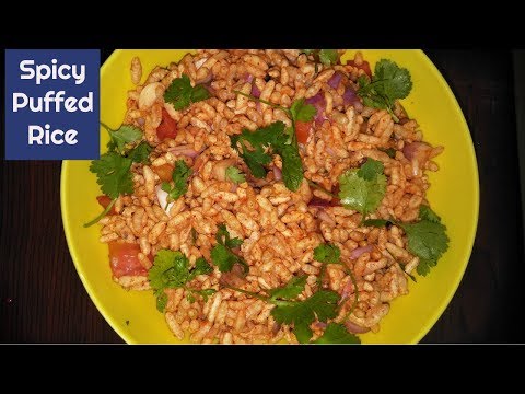 Easy And Quick Snack - Spicy Puffed Rice Recipe | Telangana Ruchulu