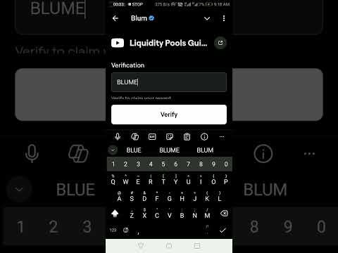 Liquidity Pool Guide Video Code Blum Project | Blum New Video Code | Blum Listing Date