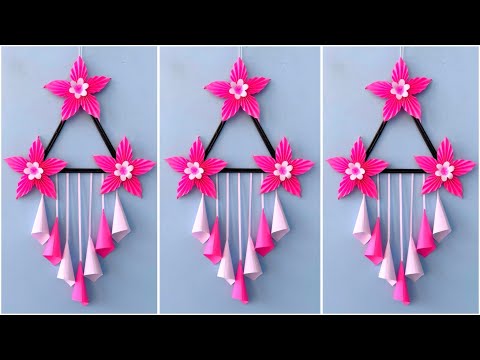 Unique Flower Wall Hanging / Quick Paper Craft For Home Decoration / Easy Wall Mate / DIY Wall Decor