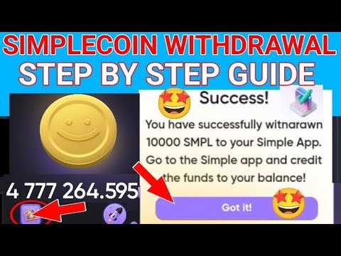 SIMPLE COIN WITHDRAWAL GUIDE STEP BY STEP || HOW TO WITHDRAW SIMPLE COIN TO YOUR SIMPLECOIN APP