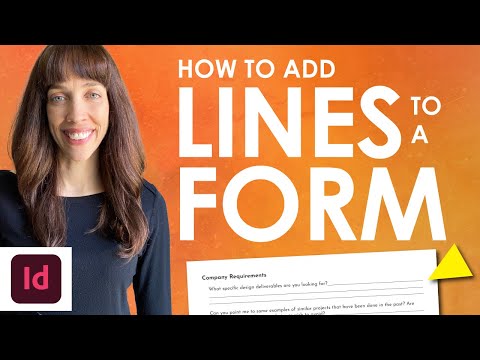 How To Add Lines in a Form in Adobe InDesign