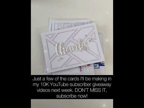 10,000 subscriber celebration next week - $400 in craft vouchers and prizes!! #cardmaking #cards