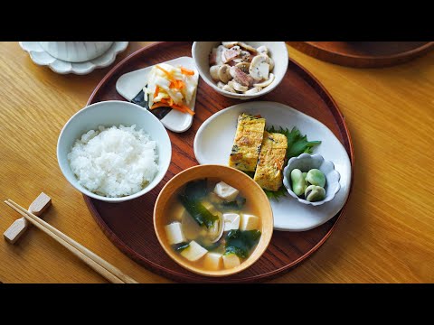 Japanese breakfast, home cooking