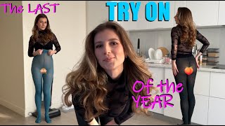 [4K] The LAST TRY ON of the YEAR! | Tights Fitting 🍑