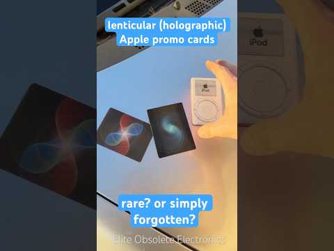 handful of Apple holographic promo cards from 2002 & 2003 #ipod