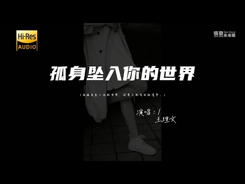 王理文 - 孤身坠入你的世界♫『我孤身坠入你的世界，却等不到有你的季节。』『动态歌词 | 高音质』