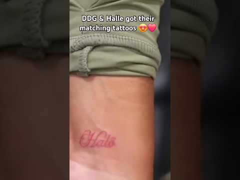 DDG & HALLE  got their matching tattoos together #ddg #ddgandhallebailey #ddgvlogs #explore #shorts