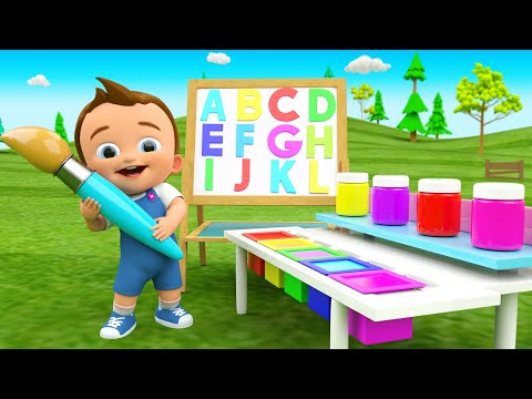 Learning Alphabets with Painting Colors Toy | Alphabets For Kids 3D Edu Videos | ABC Songs Toddlers