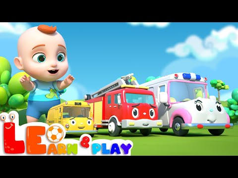 Fire Truck, Ambulance, School Bus | Fun Rescue Mission | Learn & Play with Leo