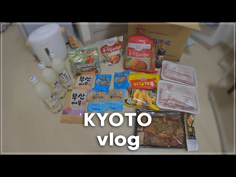 [일본 vlog] 교토 일상 / 온라인 한인마켓 언박싱 / 한국시장 / 현실적인 요리 브이로그 / 노감성 / 일본에서 사는 한국 부부