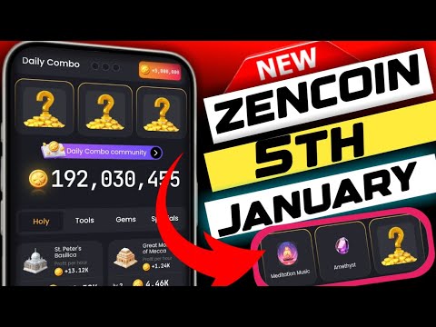 zen coin daily combo today 5 January | 5 January zen coin daily meditation today | zen coin #zencoin