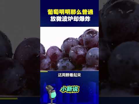 将葡萄放微波炉，真的会爆炸吗？ #shorts #葡萄 #微波炉 #米氏共振现象