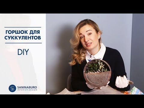 DIY | Горшок для суккулентов | Saninaburo