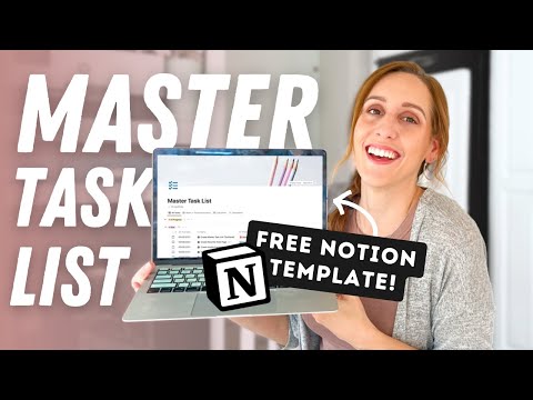 My Complete Notion Task Management System | FREE Master Task List Template