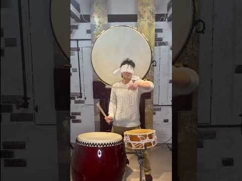 【挑戦状目隠しでできるか】こっそり２点に！#挑戦　#チャレンジ　#田村幸崇　#shorts #drums #ドラム  #和太鼓 #taiko