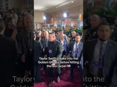 taylor sneaking into the golden globes 🥰