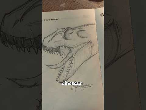 Dino Drawing! 🦖 #eimaansisters #dinosaur #drawing #artist #art #draw #tut #tutorial #arttutorial