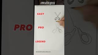 Scissors drawing - easy vs pro vs Legend #art #drawingskill #artdaily#fyp #trending #youtubeshorts