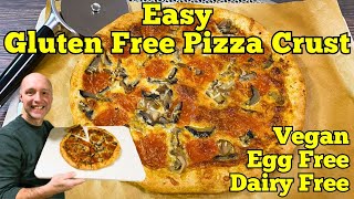 This GLUTEN FREE PIZZA CRUST Is Also DAIRY FREE And EGG FREE So It’s VEGAN | Loopy Whisk Recipe