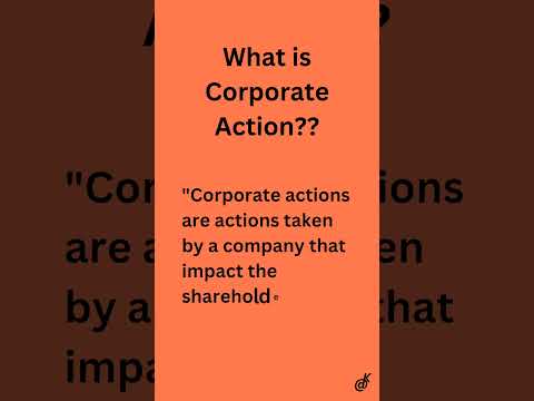 What Is Corporate Action? || Corporat Action In Stock Market || #corporateaction #stockmarket