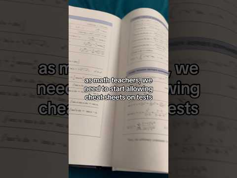 as #math #teachers, we need to start allowing cheat sheets on #tests #Shorts #school