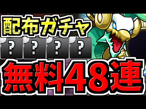 【無料ゴットフェス48連】配布ガチャでフェス限何体増えるかな？「たぶん"超"神引き」48連でフェス限が何体増えるか見てみよう！【パズドラ】