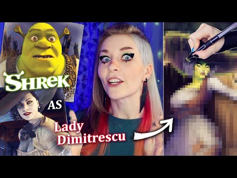 draw with me! 💚 Shrek as Lady Dimitrescu