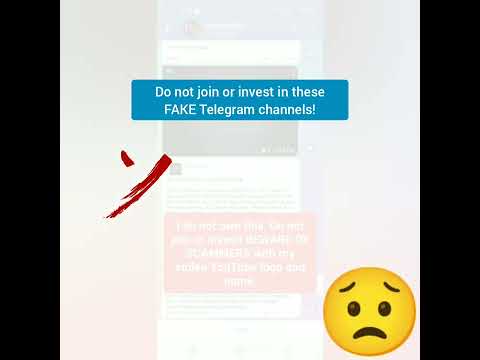 I do not own these fake/scam Telegram channels. 😔