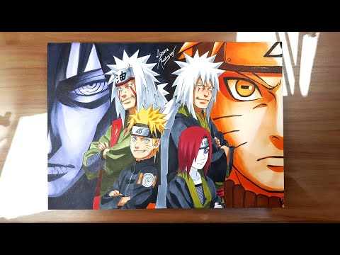 Drawing Jiraiya, Nagato and Naruto | #NARUTUBRO