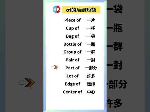 【零基礎英文短語】of后缀短語 #英文  #英文短語 #常見短語 #基礎英文短語 #跟讀英文單詞 #英文聽力