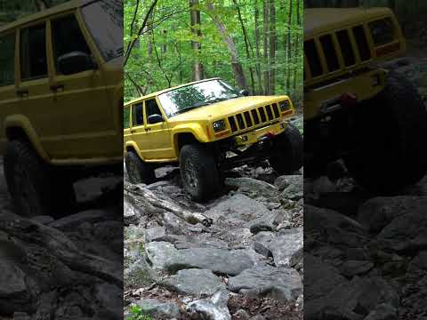 TDI crawler XJ on Barney Rubble Trail 49 Jeep Badge of Honor