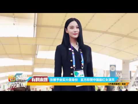 張馨予坐實大使身份 官方稱贊中國最紅女演員