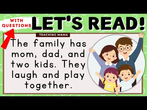 LET'S READ! | READING COMPREHENSION | PRACTICE READING SIMPLE ENGLISH FOR KIDS | TEACHING MAMA