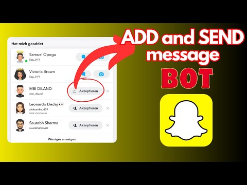 How to ADD and SEND message automatically on Snapchat