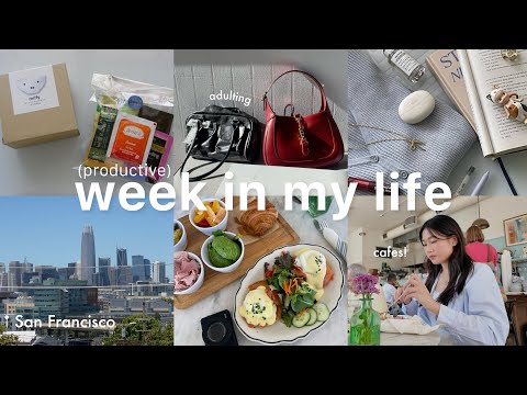 productive week in the life of a 23-year-old gap year student living at home in san francisco 🌷💭₊˚