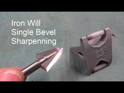 Iron Will Single bevel sharpening and sharpness test By Stay Sharp Guides