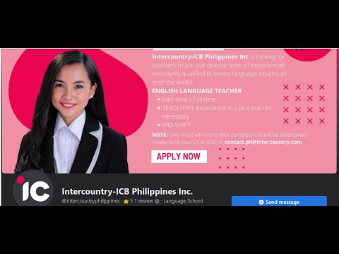 Intercountry-ICB Philippines Inc HOMEBASED  ESL COMPANY/ MID-SHIFT/ 203php per Hour