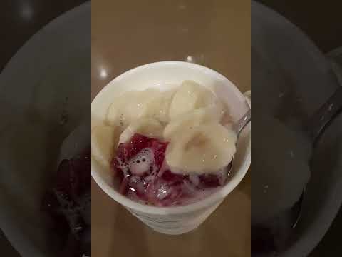 For good sleep banana with fresh milk and red gulaman jelly #followers #highlights