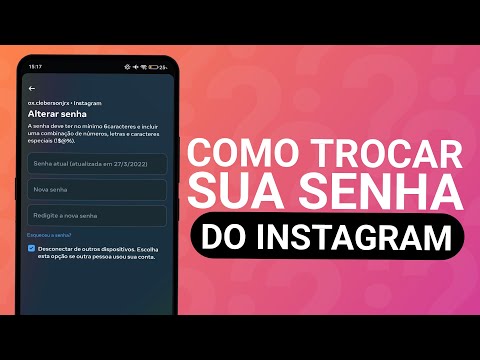 COMO MUDAR SENHA INSTAGRAM