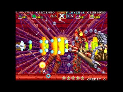 [179]太空戰鬥機外傳-Darius Gaiden-單人雙打零接關全破 Double Play 1 Coin Clear #4 A-B-E-H-M-R-X