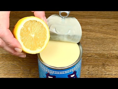 🍋Whisk condensed milk with lemon! The best no-bake dessert in 10 minutes!