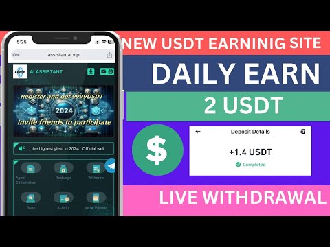 AI Assistant New usdt site launching today |  longtime trusted income usdt- trx site | income site