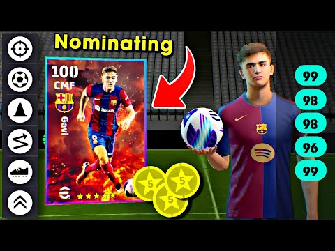 How To Max Train 5 Star Nominating Gavi | eFootball 2024 Mobile 🛑