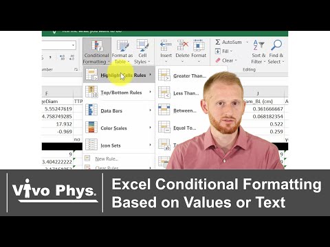 Conditional Formatting for Cells Based on Values or Text in Excel