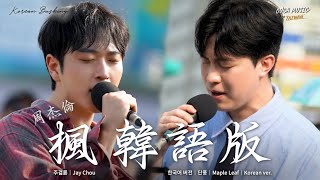 韩国人在台湾街头唱中文歌｜韩语版｜周杰伦 – 枫(단풍)｜OUBA MUSIC