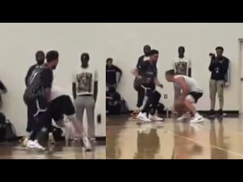 Klay Thompson GETS embarrassed after CROSSED by Peyton Pritchard & had him KNEELING 😅