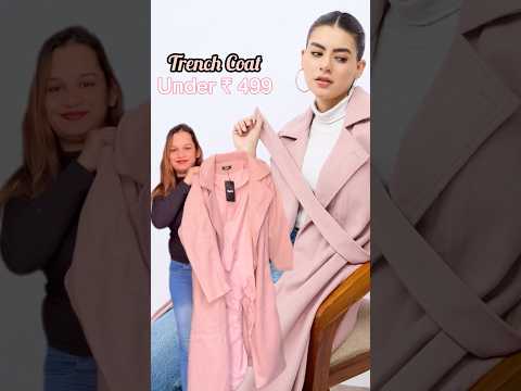 Myntra trench coat #shorts #youtubeshortsvideo #winterwear #myntrahaul ra