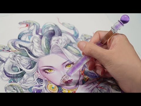 Drawing MEDUSA with Glass Pen | Huta Chan