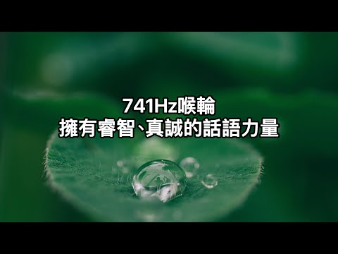 741Hz喉輪(Throat chakra):自在而真實地表達自我，使話語充滿睿智、真誠的份量，許多領導者說話都是這樣擲地有聲、鏗鏘有力。