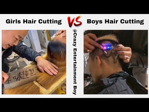 Boys Vs Girls Hair Cutting 😂 #memes @awarakhonin7762